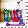 اسکوتر فلزی ترمز دار با زنگ تاشو مدل scooter عمده و تک (صورتی، آبی، بنفش، قرمز، زرد، سبز)